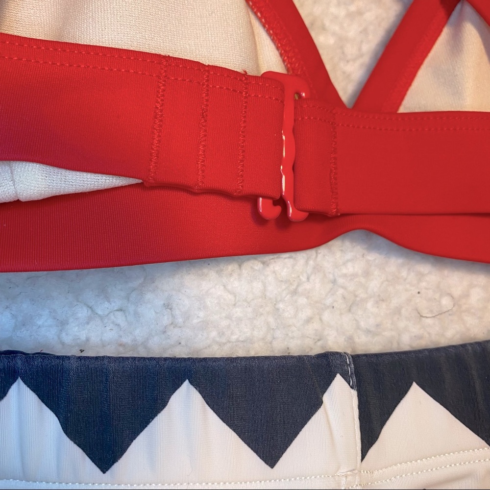 Red and Chevron Bikini Set - Picture 3 of 8